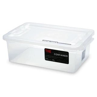 Micronware รุ่น 6657 กล่องอเนกประสงค์ ขนาด 6 ลิตร ไม่จับฝุ่น ประหยัดพื้นที่ ฝาปิดแน่นสนิท พร้อมตัวล็อคฝา