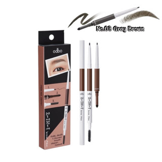 ODBO 2-IN-1 BROW ITEM โอดีบีโอ ดินสอเขียนคิ้ว 2 IN 1 NO.03