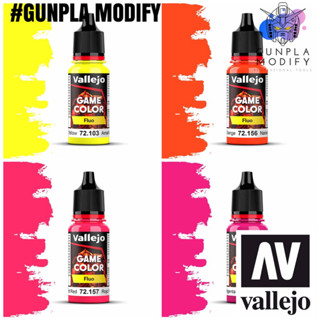 Vallejo New Game Color Fluorescent สีอะคริลิคสูตรน้ำ เฉดสีแน…