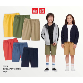 GR147 กางเกงขาสั้นเด็กยูนิโคล่  Uniqlo Kids งานแท้ Boys Twill Easy Shorts เอวยางยืด   พร้อมส่ง