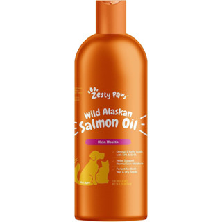 อาหารเสริมสุนัขและแมว Zesty Paws Wild Alaskan Salmon Oil น้ำมันปลาแซลมอน ขนาด 473 ml