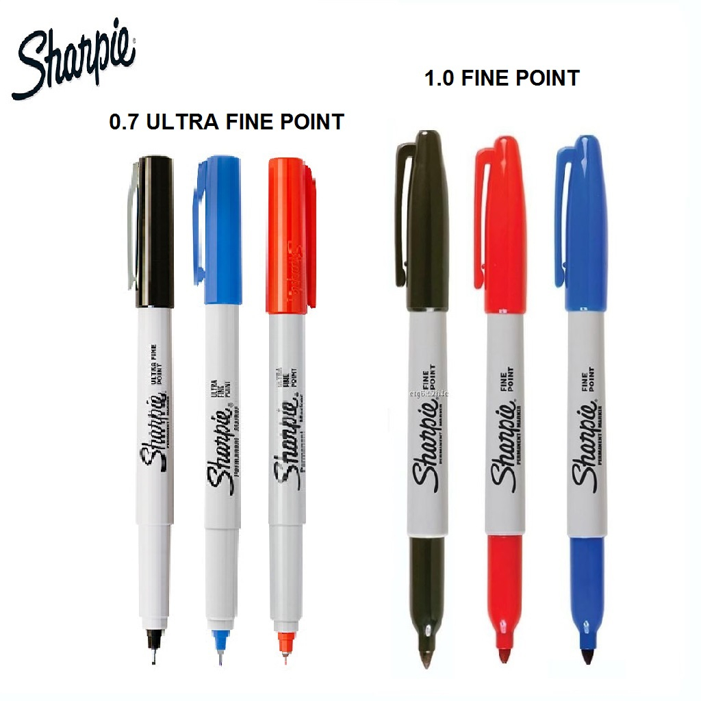 (12 ด้าม) ปากกาเคมี Sharpie (หัวเดียว Ultra Fine 0.3มม. / หัวเดียว Fine 1.0มม. / Twin tip 2 หัว)