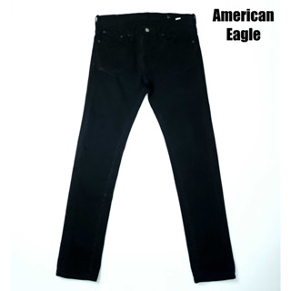 ยีนส์ American Eagle เอว 36 สีดำSuperblack ผ้านุ่ม ยืดนิดๆ ขาเดฟ