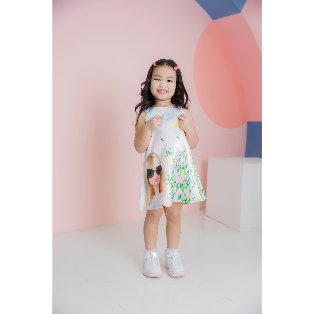 BARBIE : ENXZ0163 เดรสเด็กผู้หญิง ลิขสิทธิ์แท้