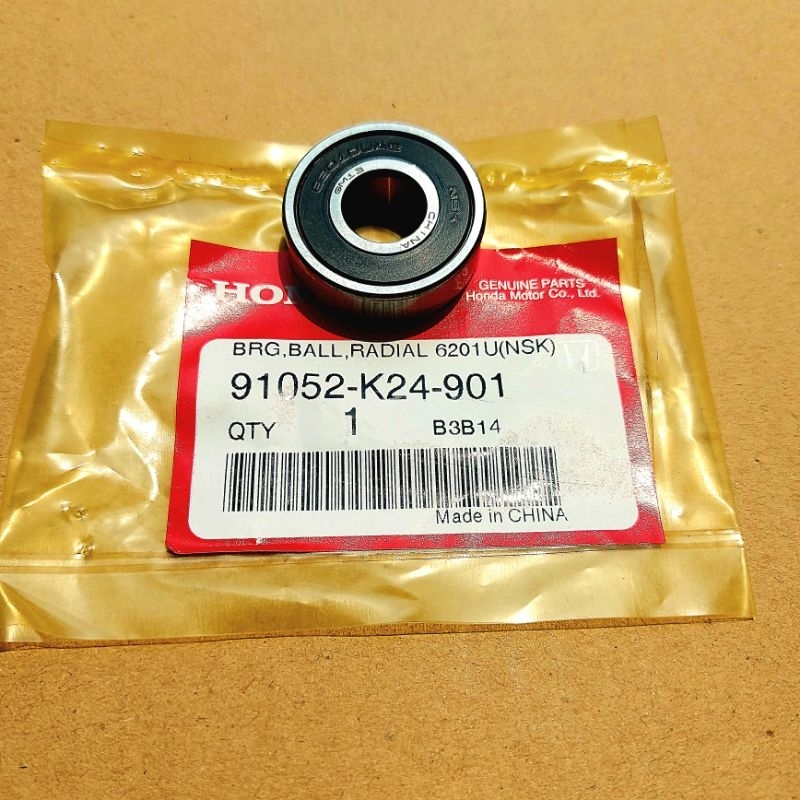 ลูกปืนล้อหน้า 6201U L(NSK) Honda Pcx,Adv,Giorno,Zoomer X,Click,Lead,Scoopy,Moove,Spacyi 91052-K24-901 แท้เบิกศูนย์ Honda