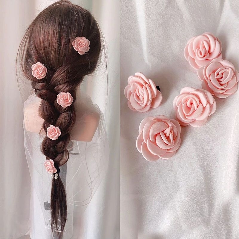 F0B/1กิ๊ฟกุหลาบชมพู แต่งผมสวยมาก พร้อมส่งในไทยจ้า