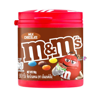 M&amp;Ms Chocolate m&amp;m ช็อคโกแลตนม เอ็มแอนด์เอ็ม รูปแบบกระปุก ขนาด 90 กรัม M&amp;M M M