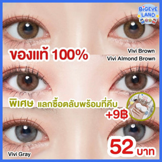 คอนแทคเลนส์ Vivi Brown / Almond Brown / Gray (Montra) ขนาดมินิ 🌷 สีและลายคล้าย Mini Olivia ขายดีมาก