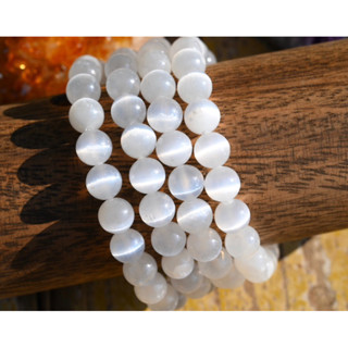 Selenite Beads Bracelet, Handmade Bracelet for Men and Women, Stretch Bracelet, 6mm, 8mm, 10mm Bracelet, Gift for Friend