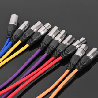 1m XLR 3Pin Cable Male to Female Shielded Microphone Extension Wire Cord(Yellow, Orange, Red, Purple, Blue)