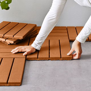 กระดานพื้น แผ่นพลาสติกตกแต่งสวน เสื่อเทียม พื้นพลาสติกกันลื่น Garden Flooring 1 PCS บ้าน diy