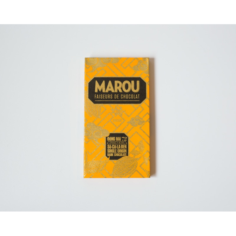 Marou Dark Chocolate Bar Dong Nai 72% Single Origin ดาร์คช็อกโกแลตแท่ง