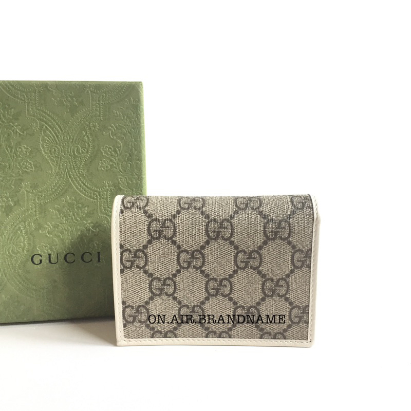 New gucci horsebit card case wallet สีขาว น่ารักมาก #1