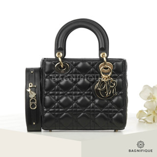 DIOR LADY MY ABC SMALL BLACK LAMB GHW