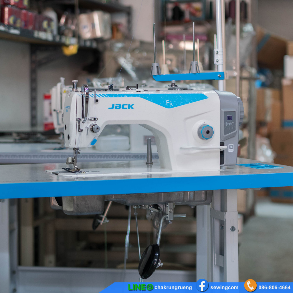 JACK JK-F5 จักรเย็บผ้าอุตสาหกรรม เย็บนิ่ม ประหยัดไฟ 70%