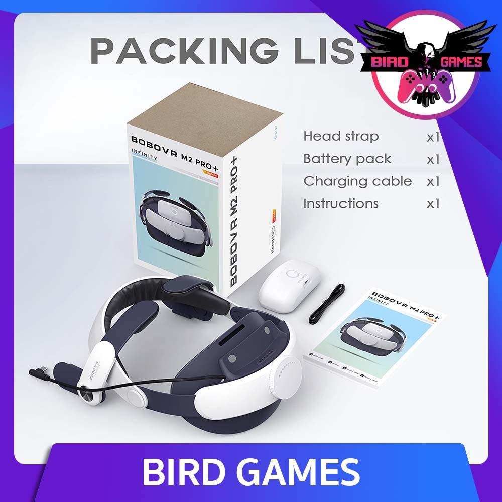 [พร้อมส่ง] BOBOVR M2 Pro+ Battery Pack Head Strap แบตเตอรี่สำรอง Meta/Oculus Quest 2 อุปกรณ์เสริม [BOBO VR] M2 Pro Plus