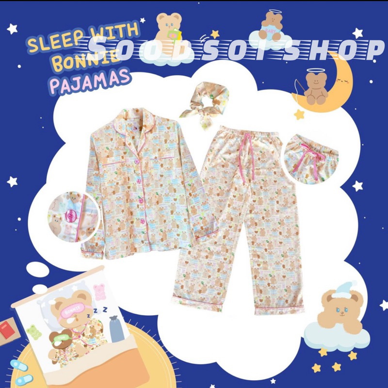 พร้อมส่ง‼️ ชุดนอน Hej Bonnie Sleep with Bonnie Pajamas