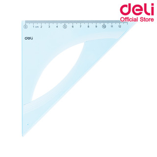 Deli H14 Triangular ruler ไม้บรรทัดสามเหลี่ยม เรขาคณิต 45 องศา 12cm (แพ็ค 1 ชิ้น) เครื่องเขียน อุปกรณ์การนักเรียน ไม้สเกล อุปกรณ์สำนักงาน