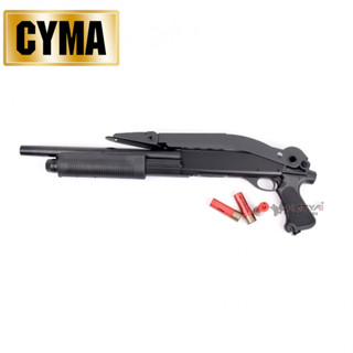 CYMA CM352MN M870 Shotgun Folding Stock  3 Shell แถมลูกบีบี ~ 1,000 นัด เป้ากระดาษ ,ของเล่นบีบีกัน