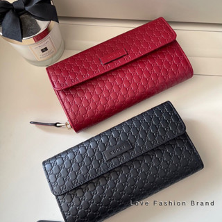 👑ผ่อน0%~แท้100%👑 กระเป๋าสตางค์ 3พับ Gucci GG Wallet สีดำ