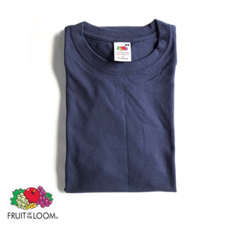 เสื้อยืดคอกลมFruit of The Loom soft premium Navy Blue