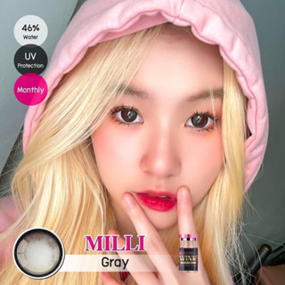 คอนแทคเลนส์🌈Milli🌈 Chestnut / Gray (Wink) ขนาดบิ๊กอาย💖ขายดี🍭