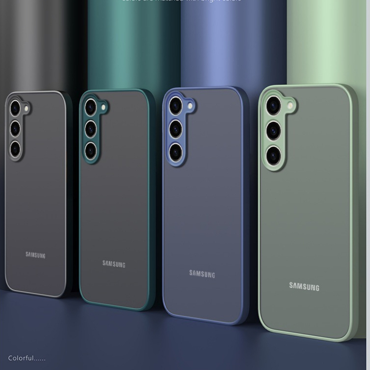 เคสกันกระแทก ขอบสี Samsung S24 FE S23 fe S23 S23 plus S23 ultra A06 A16 A05s A15 A25 A35 A55 คลุมกันกล้อง