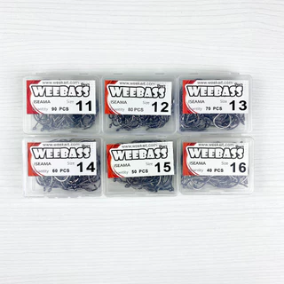 ตัวเบ็ด WEEBASS ทรง Iseama มีห่วง ทรงบิด เบอร์ 4-16 เบ็ดกล่อง