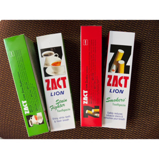 👄 ยาสีฟัน ZACT👄 (1 แถม 1) แซคท์ ไลอ้อน ยาสีฟันสำหรับผู้ดื่ม/ชากาแฟและผู้สูบบุหรี่ ขนาด 160 กรัม