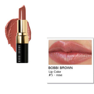 Beauty-Siam แท้ทั้งร้าน !!  ลิปสติก BOBBI BROWN LIP COLOR สี ROSE 5