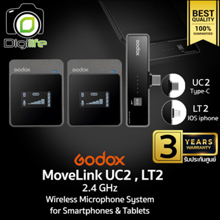 Godox Microphone MoveLink M2 สำหรับ Smartphones &amp; Tablets ,Wireless Microphone 2.4GHz  -รับประกันศูนย์ Godox 3ปี