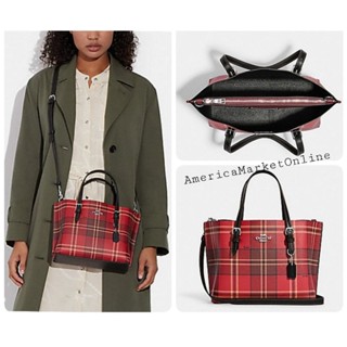 กระเป๋า COACH/ MOLLIE TOTE 25 WITH TARTAN PLAID PRINT (COACH CC874)