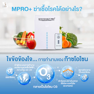 Sabaideecare เครื่องโอโซน รุ่น MAHASAMUT PRO+ ผลิตโอโซน ล้างผักผลไม้ Ozone โอโซน อบห้อง อบรถยนต์ ขจัดสารเคมี กลิ่นเหม็น