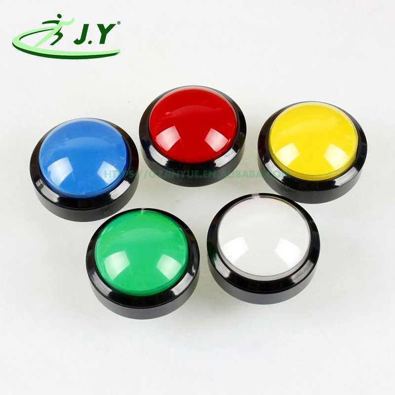 Rhythm000 สวิตช์ปุ่มนูน 2 ฟุต 60 มม. พร้อมไฟ Led สําหรับเครื่องเครนเกมคอนโซล