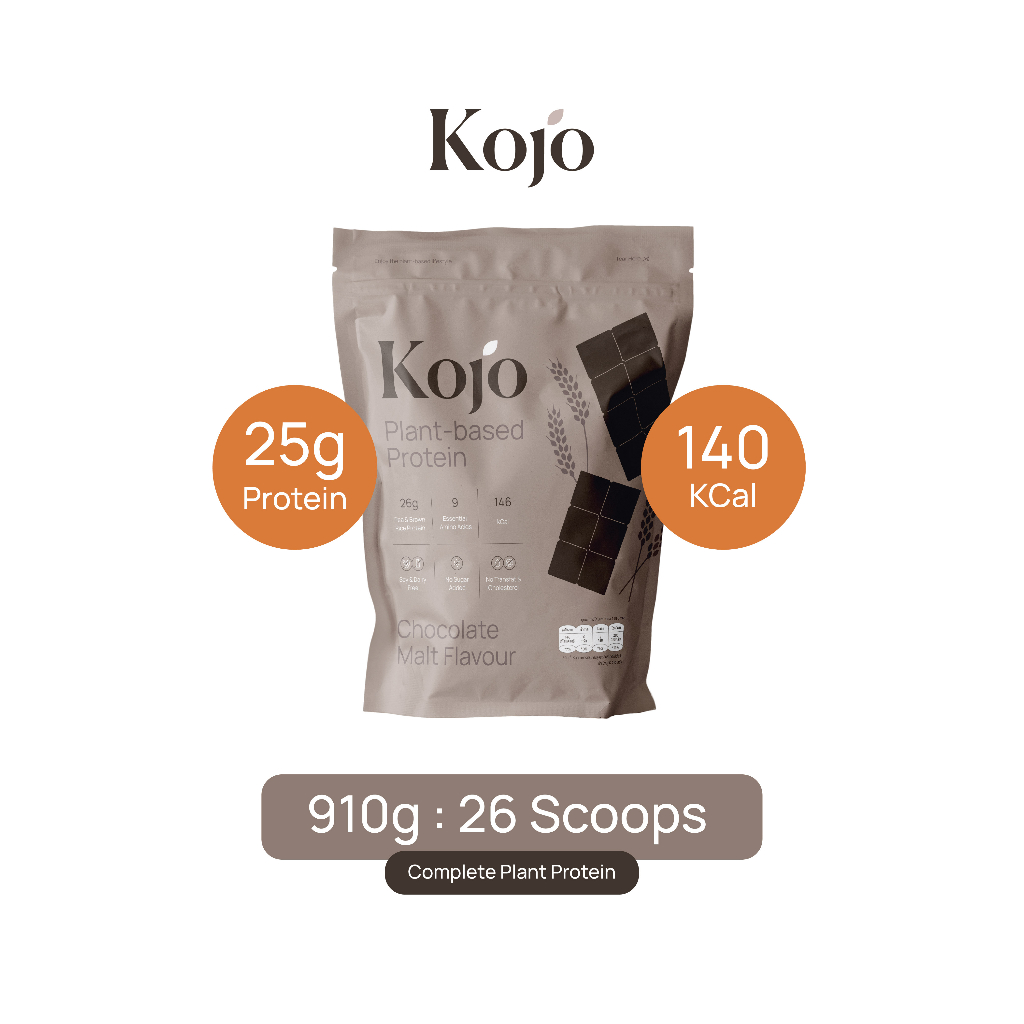 Kojo Classic: Chocolate Malt Flavour (910g) โปรตีนจากพืช รสช็อคโกแลตมอลต์ 1 ถุง Plant Based Protein