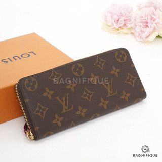 LOUIS VUITTON CLEMENCE WALLET LONG BROWN MONOGRAM EBENE CANVAS GHW MICROCH