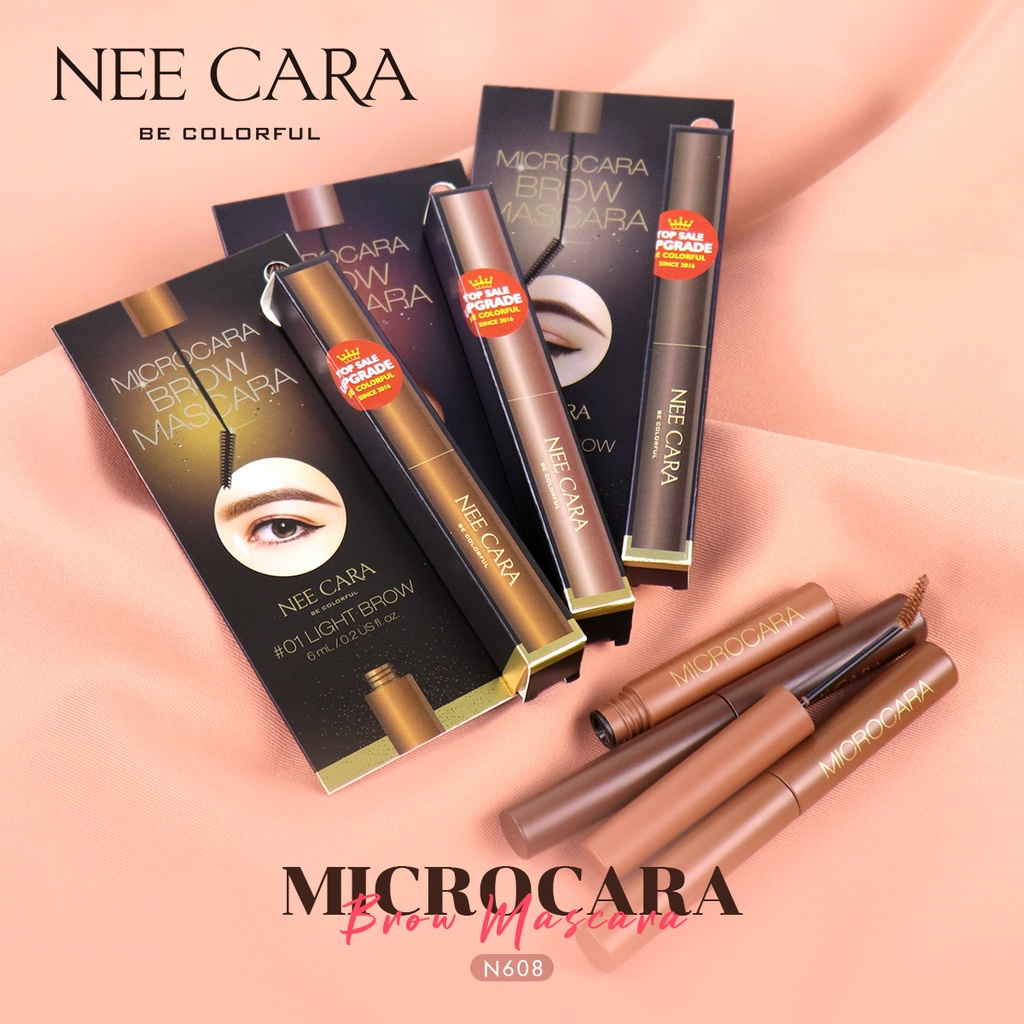 N608 NEE CARA MICROCARA BROW MASCARA นีคาร่า มาสคาร่าคิ้ว มาสคาร่าปัดคิ้ว หัวแปรงสลิม