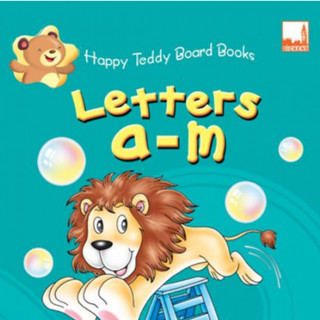 Happy Teddy Board Book - Letter A-M *สินค้ามีตำหนิตรงขอบหนังสือ* Pelangithai