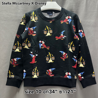 Stella Mccartney x Disney sweatshirt Mickey Mouse เสื้อแขนยาว สีดำ มิกกี้ เมาส์ ของแท้ เสื้อกันหนาว สเตลล่า แบรนด์เนม