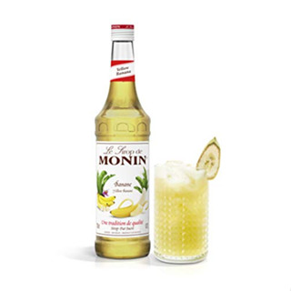 (WAFFLE) โมนิน ไซรัปกล้วย บรรจุขวด 700 ml. MONIN Banana Syrup น้ำเชื่อม MONIN กลิ่น “Banana”