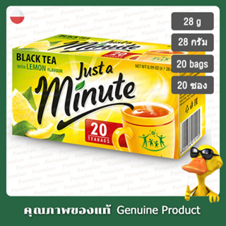 จัสอะมินิทแบล็คทีเลมอน 28กรัม (20 ซอง) - Just A Minute Black Tea Lemon 28g. (20 Sachets)