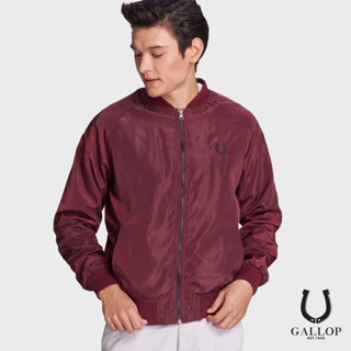 GALLOP : เสื้อบอมเบอร์แจ็คเก็ตผ้าร่ม (JACKET BOMBER) รุ่น GJ9013 สีแดง