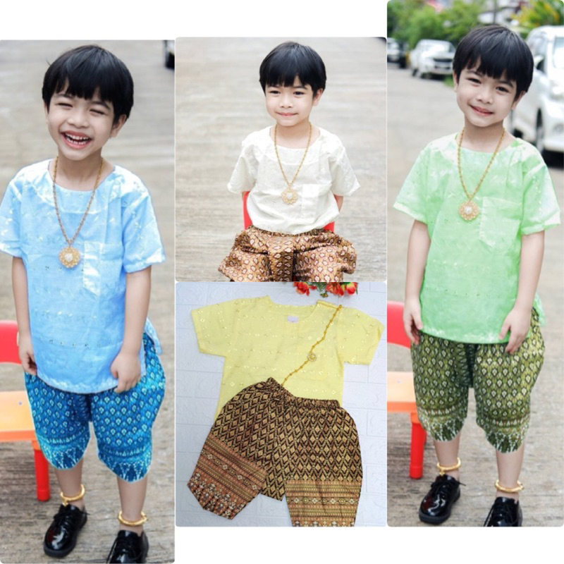 พร้อมส่ง #ชุดไทยชาย#ชุดไทยหมื่นไม้(โจงคละลายผ้า)#nid(ต้นทางส่งจากหาดใหญ่)