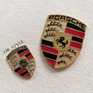 โลโก้ PORSCHE งานโลหะ