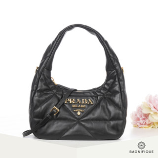 PRADA TOTE 1BA384 MINI BLACK NAPPA GHW