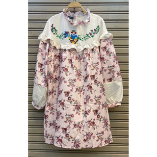 💗🌸💗Vintage Pink Flora Dress💗🌸💗 ป้ายypy