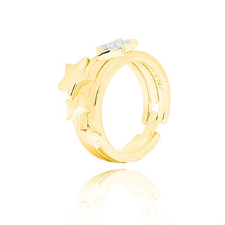 Jewelry Buffet Golden Twinkling Stars Ring แหวนเซ็ท 3 วง แหวนเงิน แหวนดาว แหวนแฟชั่น แหวนเงินแท้925
