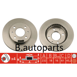 จานเบรคหน้า NISSAN SENTRA SUNNY B14 1.3 1.4 1.5 1.6 1995-2000 PRESEA R11 1995-1999 RUNSTOP /คู่