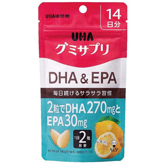 Uha Gummy อาหารเสริม Dha &amp; Epa รสเลม่อน ส่งตรงจากญี่ปุ่น 14 วัน