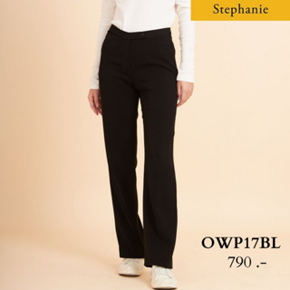 Stephanie กางขายาวสีดำ ขาทรงกระบอก (OWP17BL)